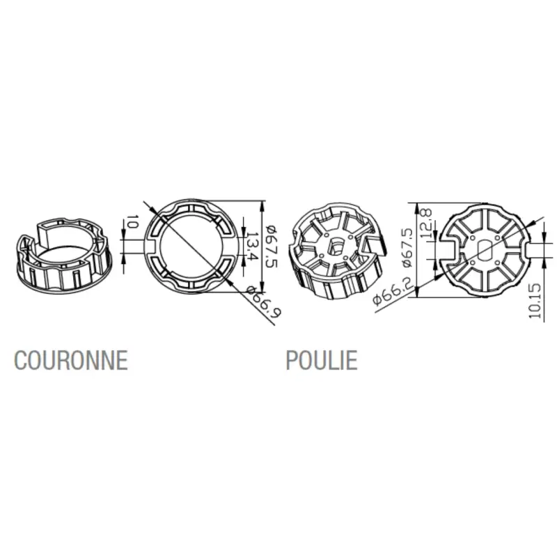 Accessoire divers mécanique adaptateur ogive 70x1mm