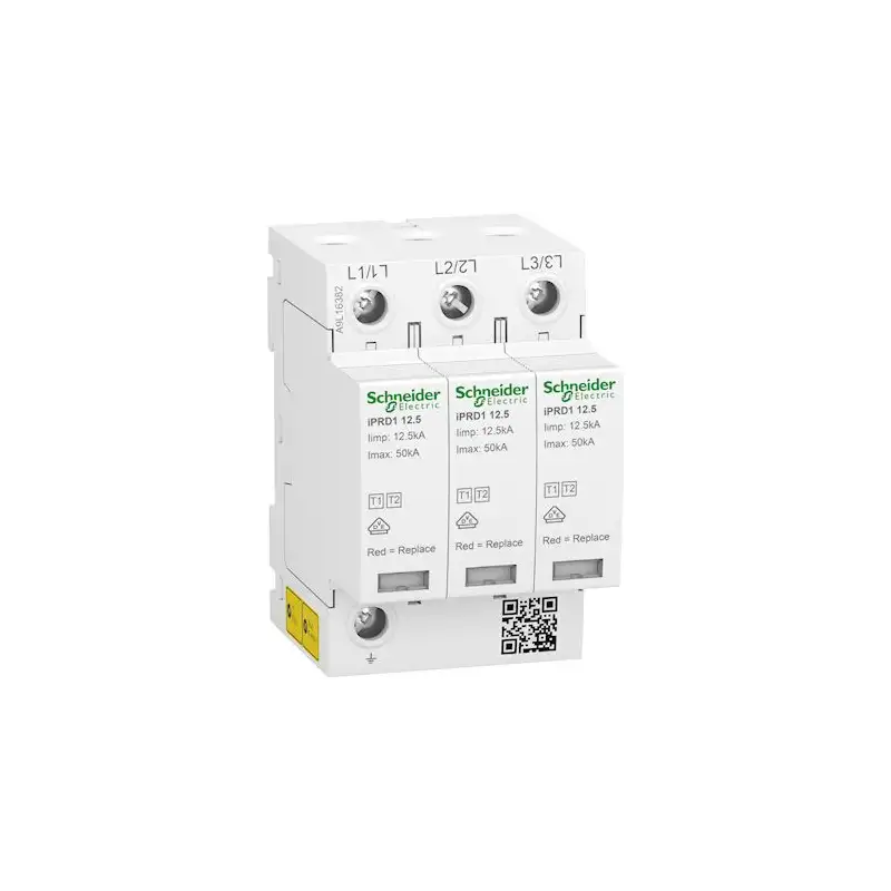 Acti9 - parafoudre iPRD1 12,5r - 3P - débrochable T1 - 350V - report signal - TT/TN