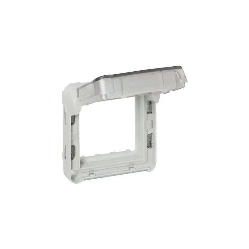 Adaptateur opaque Plexo composable IP55 pour Mosaic 2 modules - gris et blanc