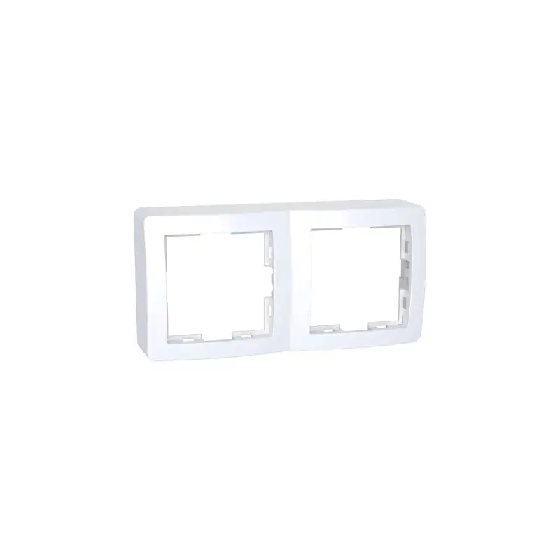 Alréa Cadre saillie standard double 62x124mm profondeur 31mm blanc polaire