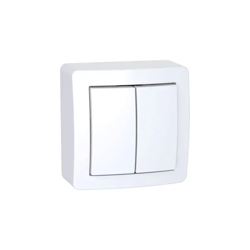 Alréa Double va-et-vient avec cadre saillie blanc polaire