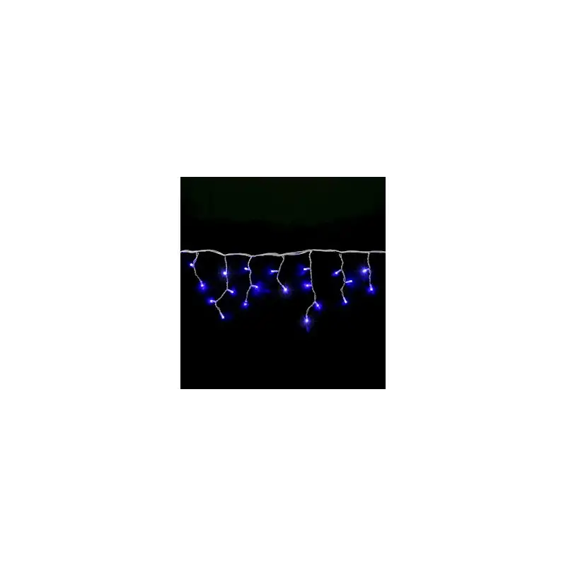 AUTHENTIC-Rideau stalactite H.0,60xL.3,00m caps Ø8mm 144 LED bleu 230V