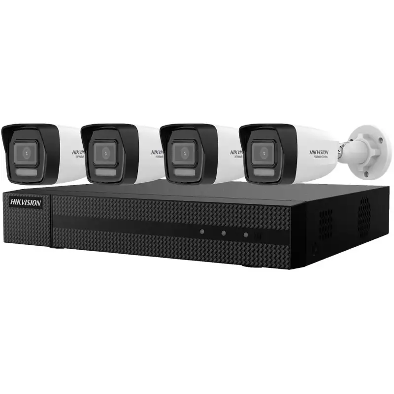 DS-J142I/FRA/HWK-440B-8P kit PoE 4MP avec 4 caméra bullets NVR 8 voies HDD 2To