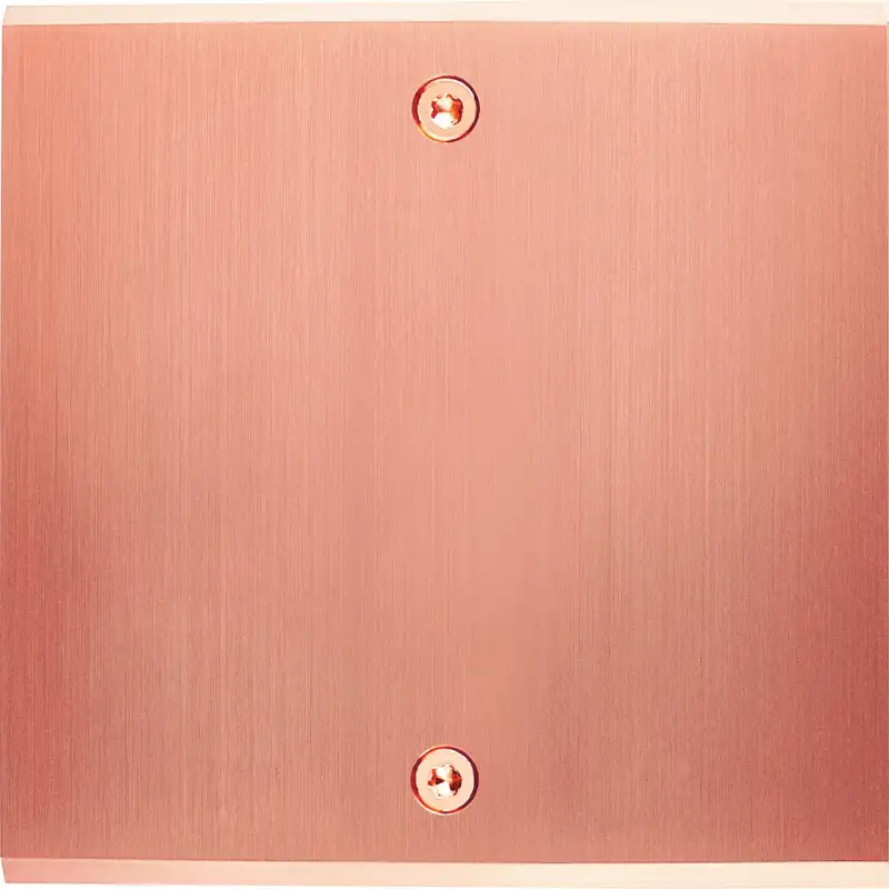 Façade Confidence laiton cuivre satiné simple KNX 4 boutons +LED à vis