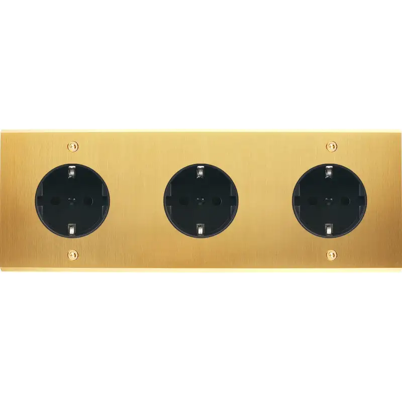 Façade Confidence laiton satiné triple horizontale Pckpckpck V