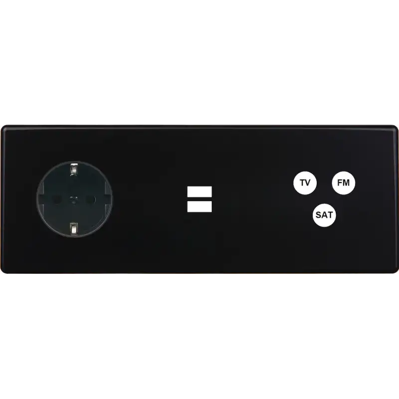 Façade Hitera noir SOFT Touch triple horizontale PCK U1 C3