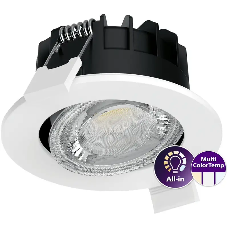 Ledinaire spot all In RS071B MultiCCT 827-830-840 40D dimmable 6W 550lm IP65 blanc