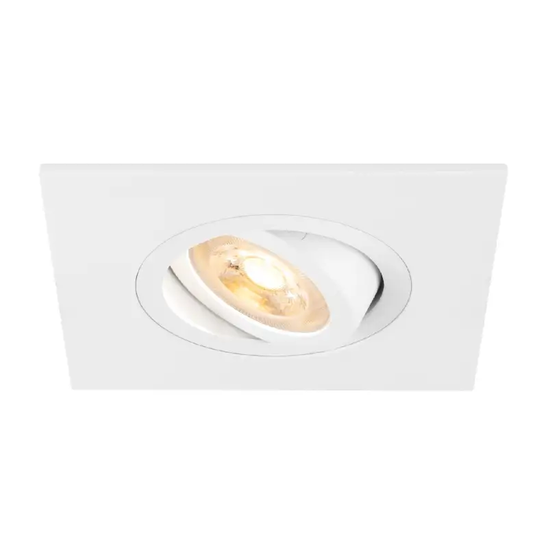 NEW TRIA 75 XL spot encastré int carré orientable blanc GU10 10W IP20