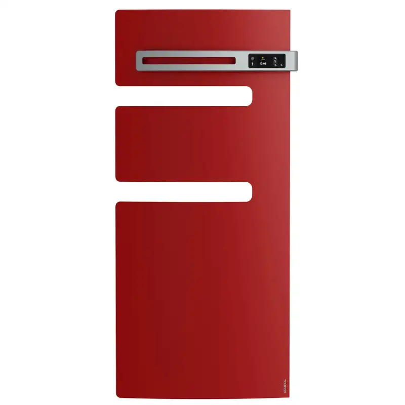 Radiateur sèche-serviettes connecté Serenis mât gauche 500W Rouge passion