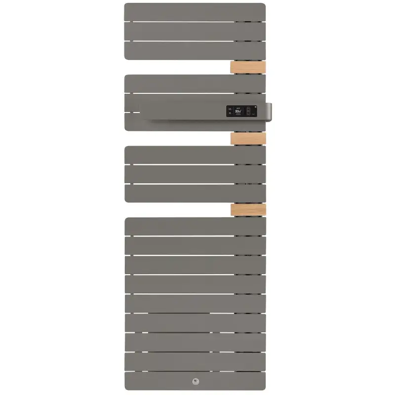 Sèche-serviettes connecté Allure 3 classique - mât à droite - 500W - gris roche