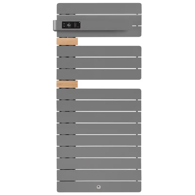 Sèche-serviettes connecté Allure 3 classique - mât à gauche - 500W - gris menhir