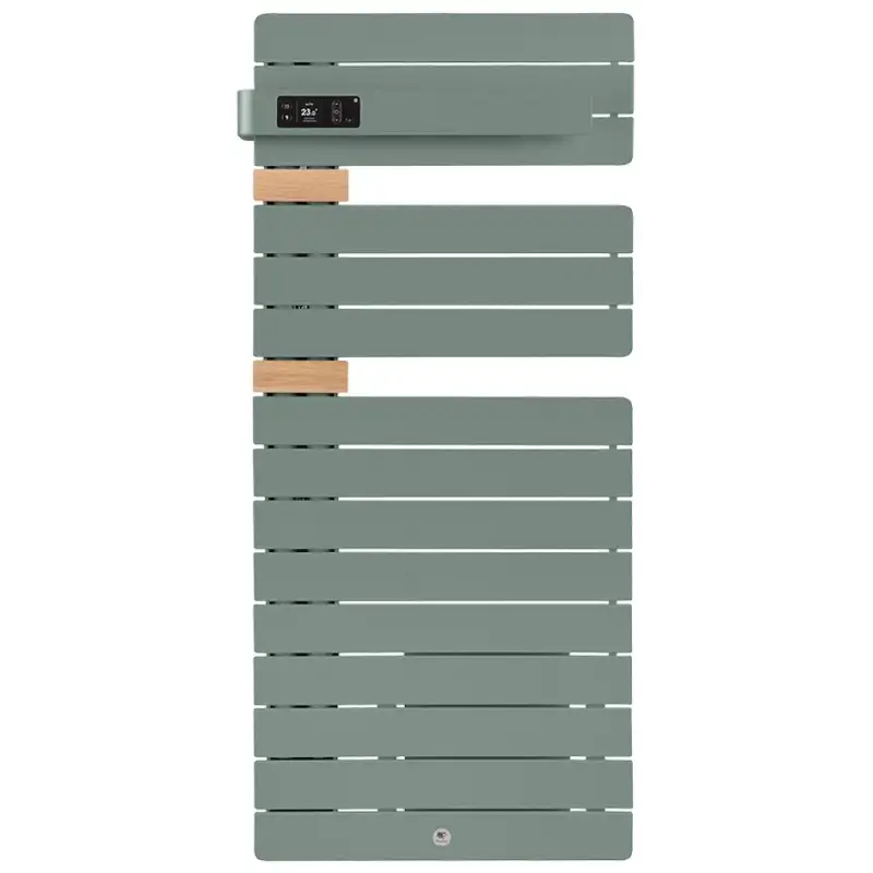 Sèche-serviettes connecté Allure 3 classique - Mât à gauche - 500W - Vert Eucalyptus