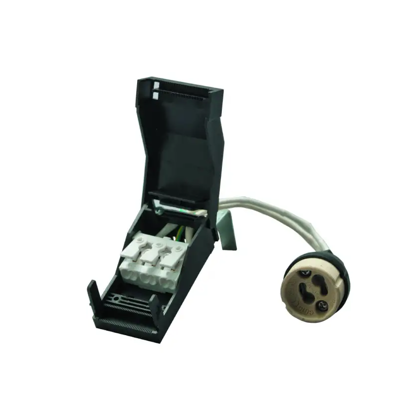 Spot DECO+ ASYM GU10 carré fixe blanc mat/noir mat IP20