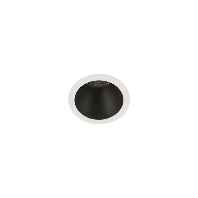 Spot DECO+ ASYM GU10 rond fixe blanc mat/noir mat IP20