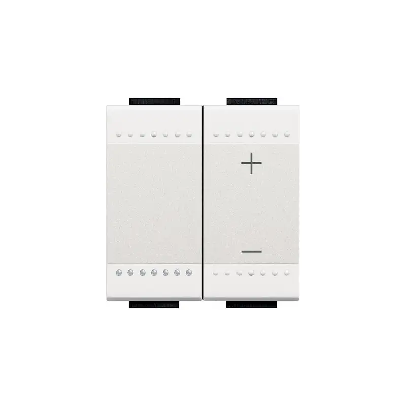 Variateur toutes lampes 2 fils sans neutre Livinglight - blanc - 2 modules