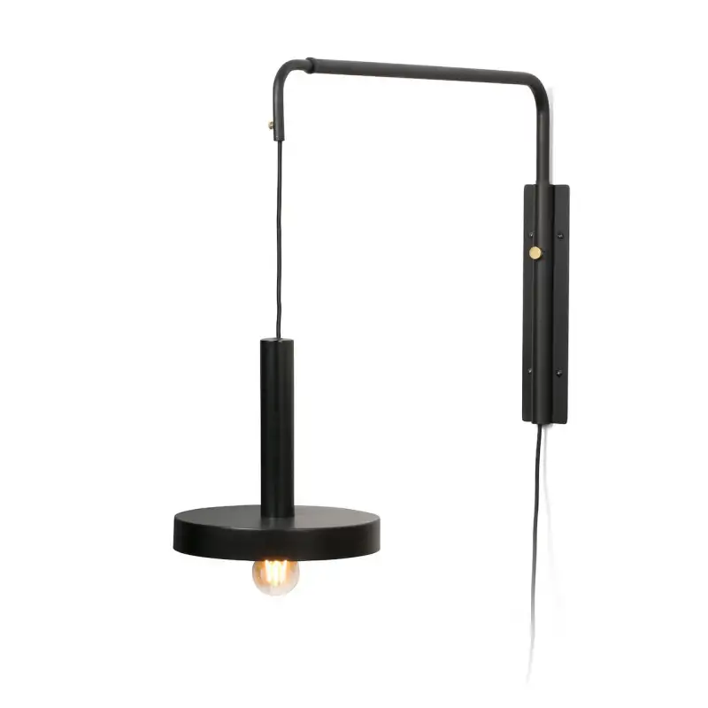 Whizz lampe applique extensible noire et or satiné E27 50/60Hz 15WIP 20 classe I